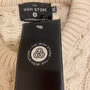 The Irish Store Wool Sweater, Men XL, Fishman Pullover, cream, New with tags.